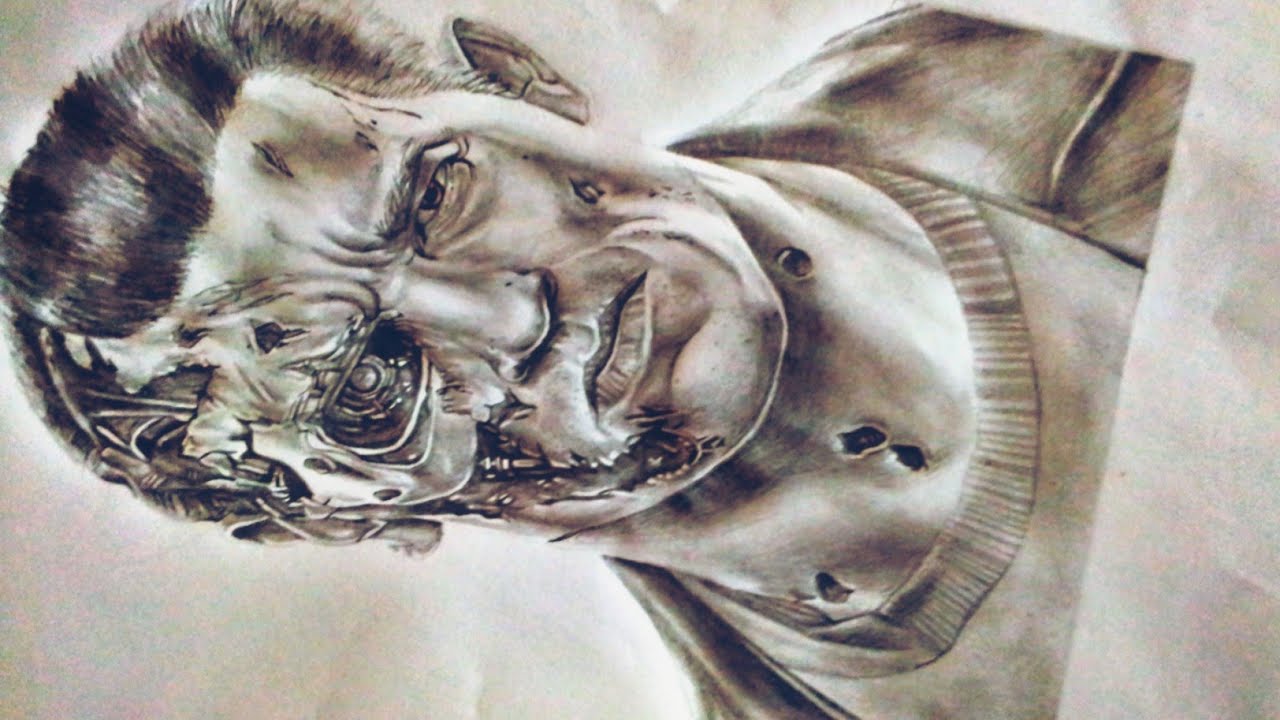 Drawing The Terminator [Arnold Schwarzenegger]