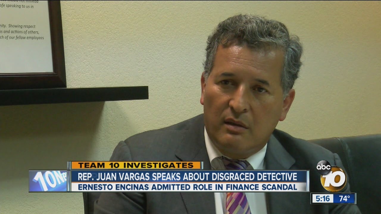 Rep. Juan Vargas speaks about disgraced detective