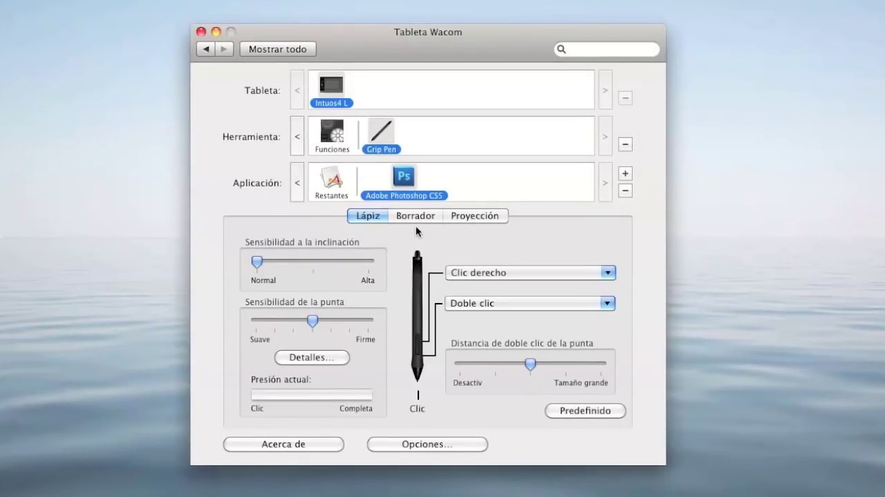 Configurar tableta Wacom Intuos