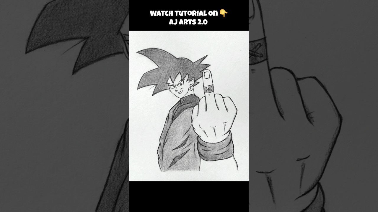 Black Goku Drawing / Tutorial On @AJArts02  #gokudrawing #goku #dragonball