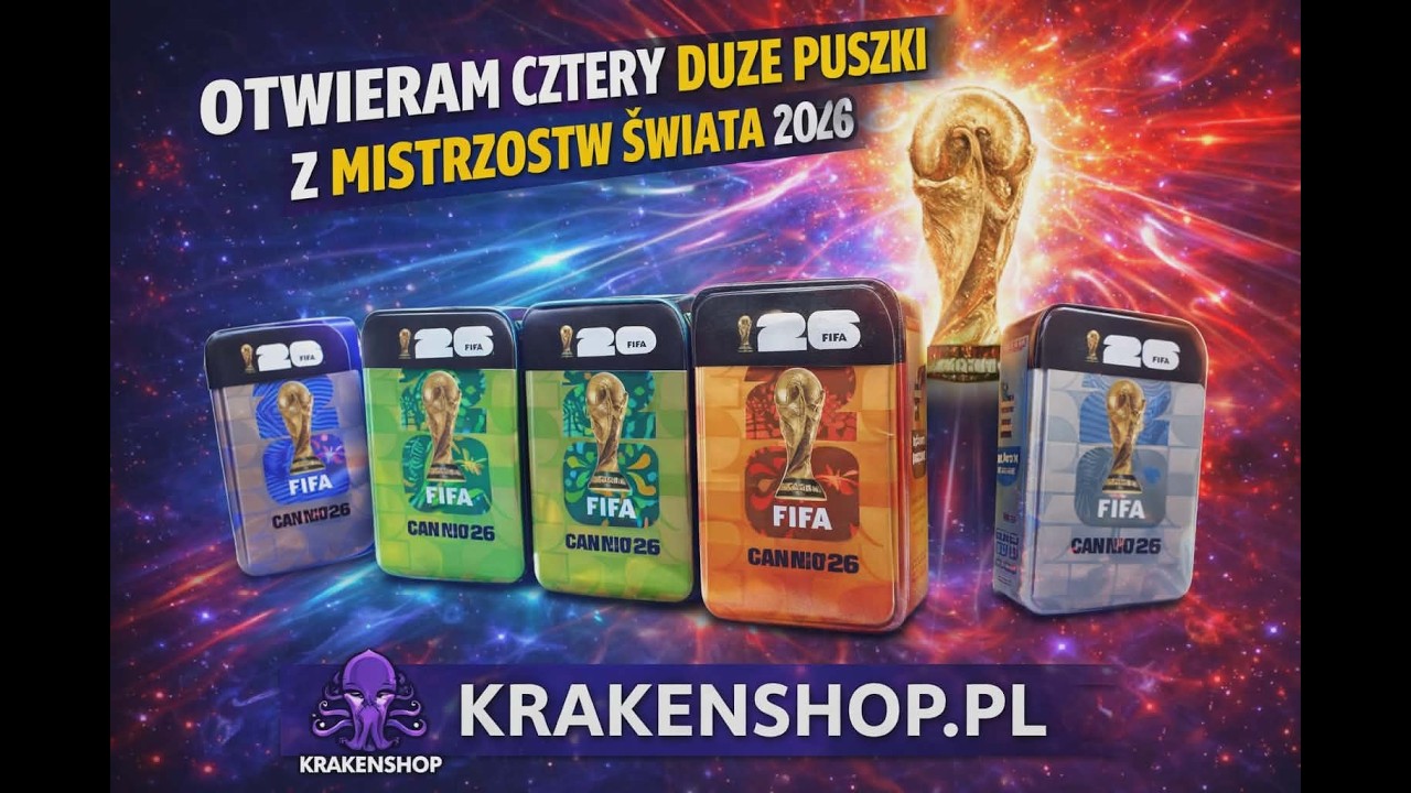 PANINI FIFA WORLD CUP 2026 - OTWIERAM CZTERY DUŻE PUSZKI - CZY KAŻDA PUSZKĄ MIAŁA GOLDEN BALLERA???