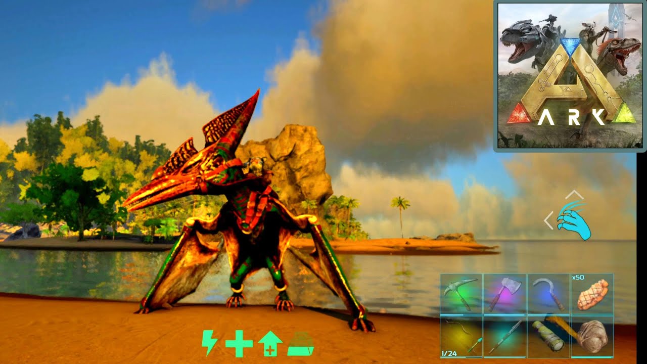 PTERANODON NIVEL 150!!! (THE ISLAND) #43 | ARK ULTIMATE MOBILE EDITION - ASMR