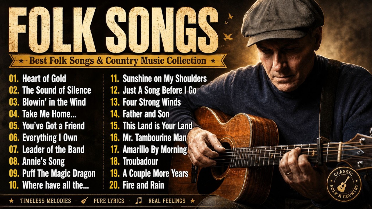 Best Folk Songs Of All Time 🎋 Legendary Folk & Country Collection 🎸 Timeless Melodies