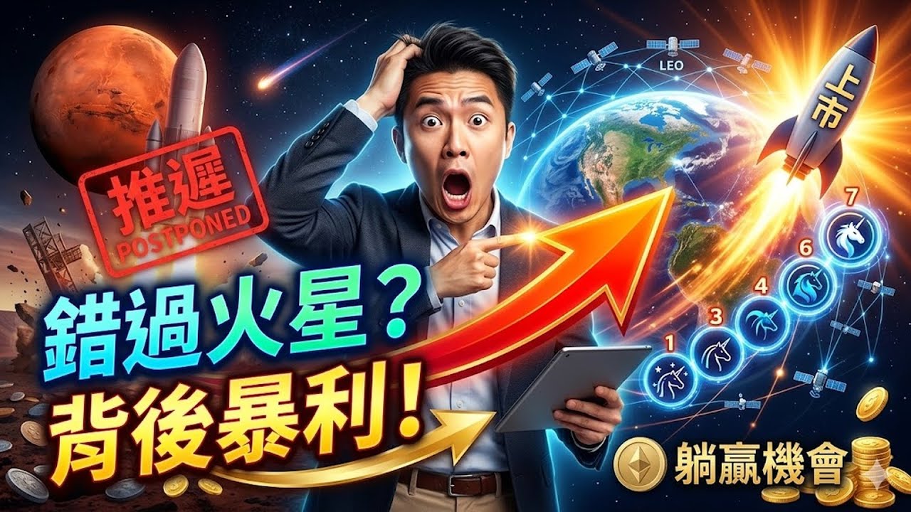 為什麼馬斯克突然推遲火星計畫？背後竟是這7家即將上市的「太空經濟與低軌衛星」獨角獸！SpaceX鏈條最強爆發，上車直接躺贏！#馬斯克 #火星計畫 #太空經濟 #低軌衛星 #SpaceX #投資機會