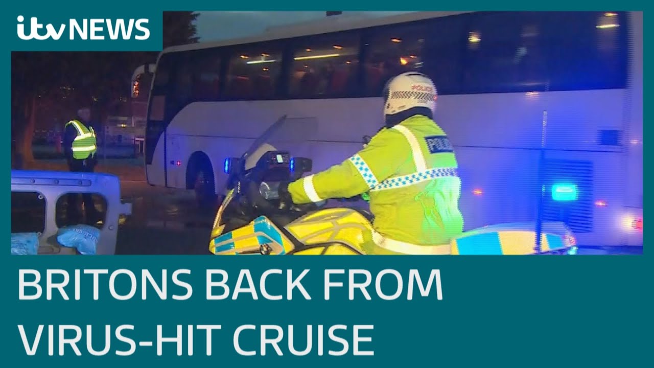 Coronavirus-hit cruise passengers arrive at UK quarantine facility | ITV News