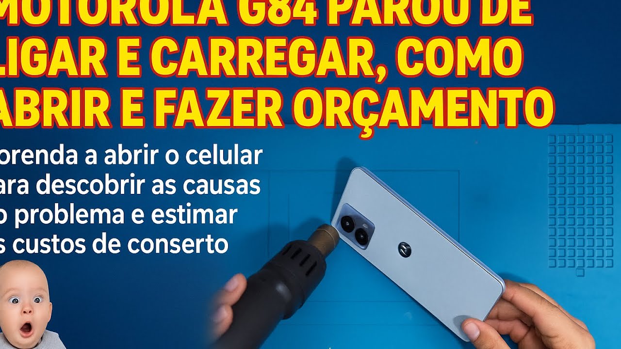 Motorola G84 Não carrega e não liga - Como abrir e fazer orçamento passo a passo