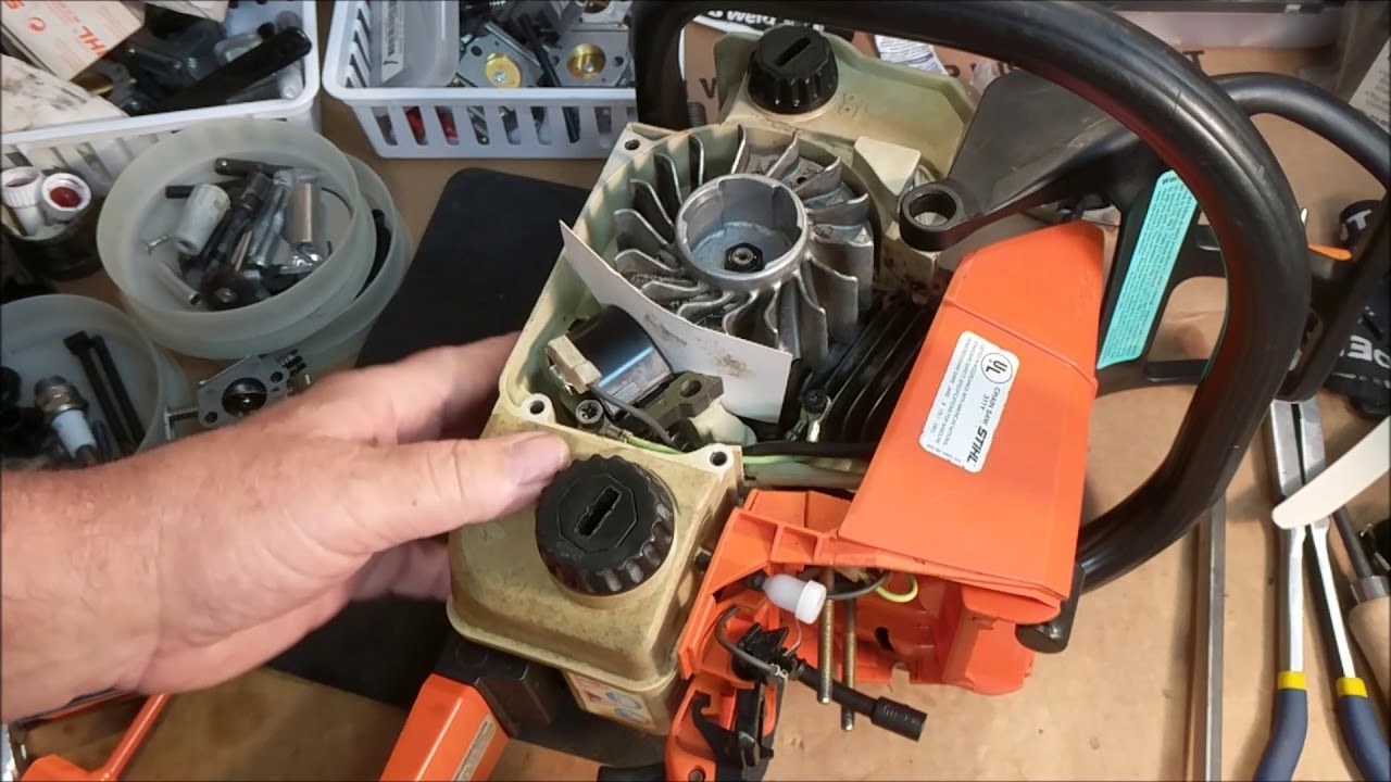 Катушка зажигания Stihl 025, вторая переборка, сюрприз, стартерная катушка.