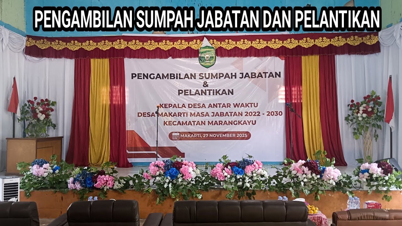 PENGAMBILAN SUMPAH JABATAN DAN PELANTIKAN KEPALA DESA ANTAR WAKTU DESA  MAKARTI