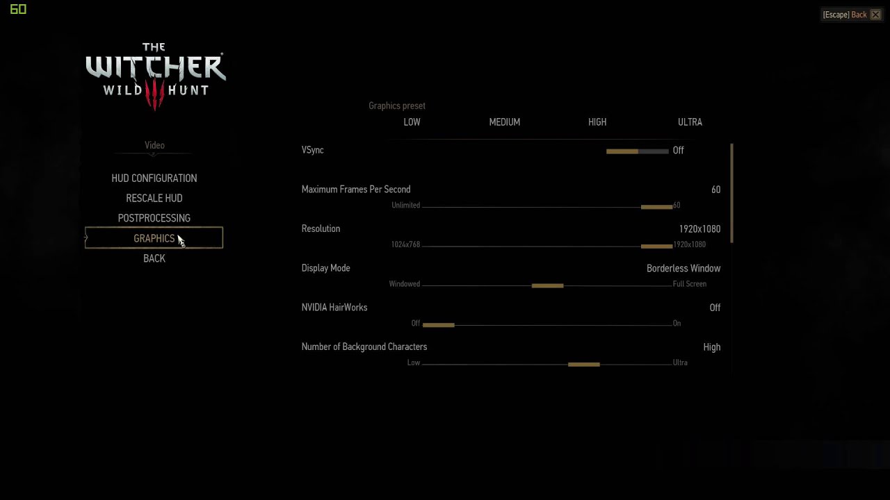 The Witcher 3 problem with texture on screen