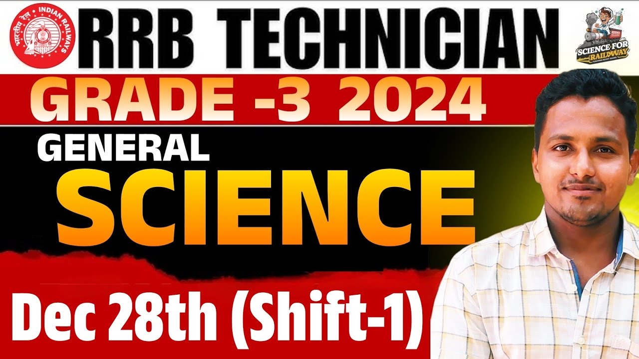 RRB Technician Grade 3 PYQ&rsquo;s Explained | General Science Questions with Answers 2025 #rrbtechnician