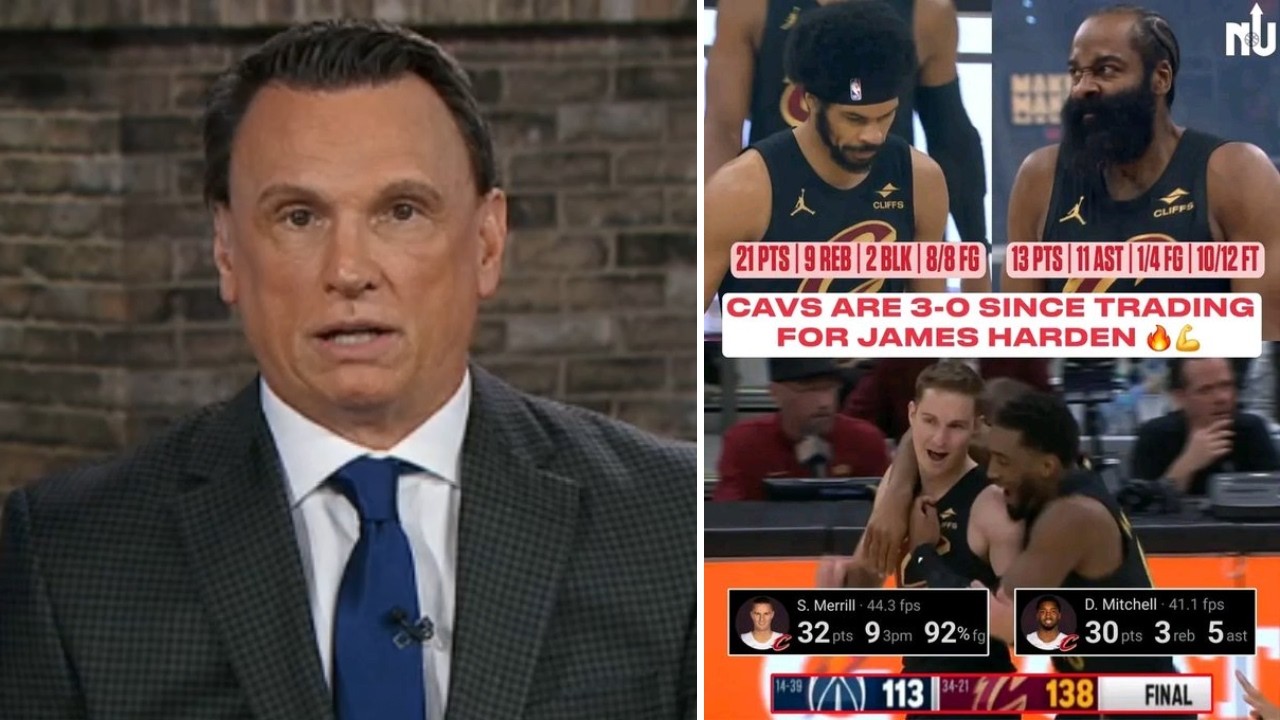 ESPN reacts to Sam Merrill scores 32 as Cavaliers beat Wizards 138-113 in James Harden's home debut