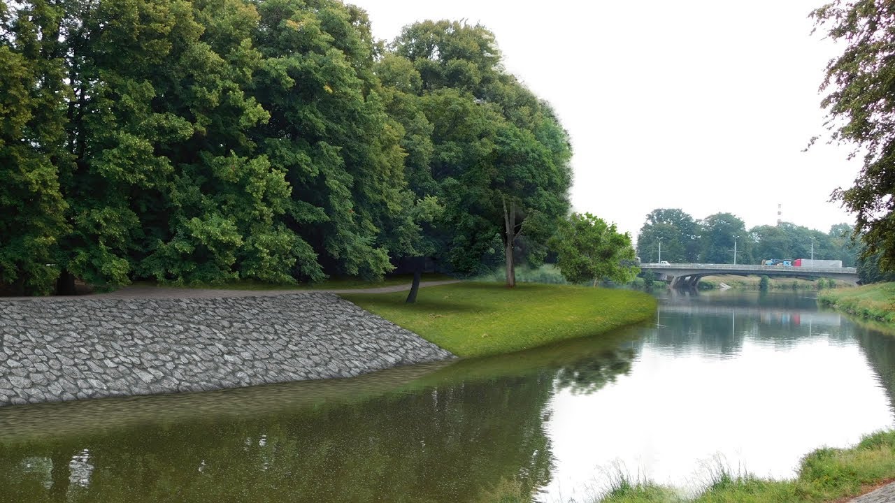 U soutoku Labe a Orlice se začíná opravovat břeh Labe