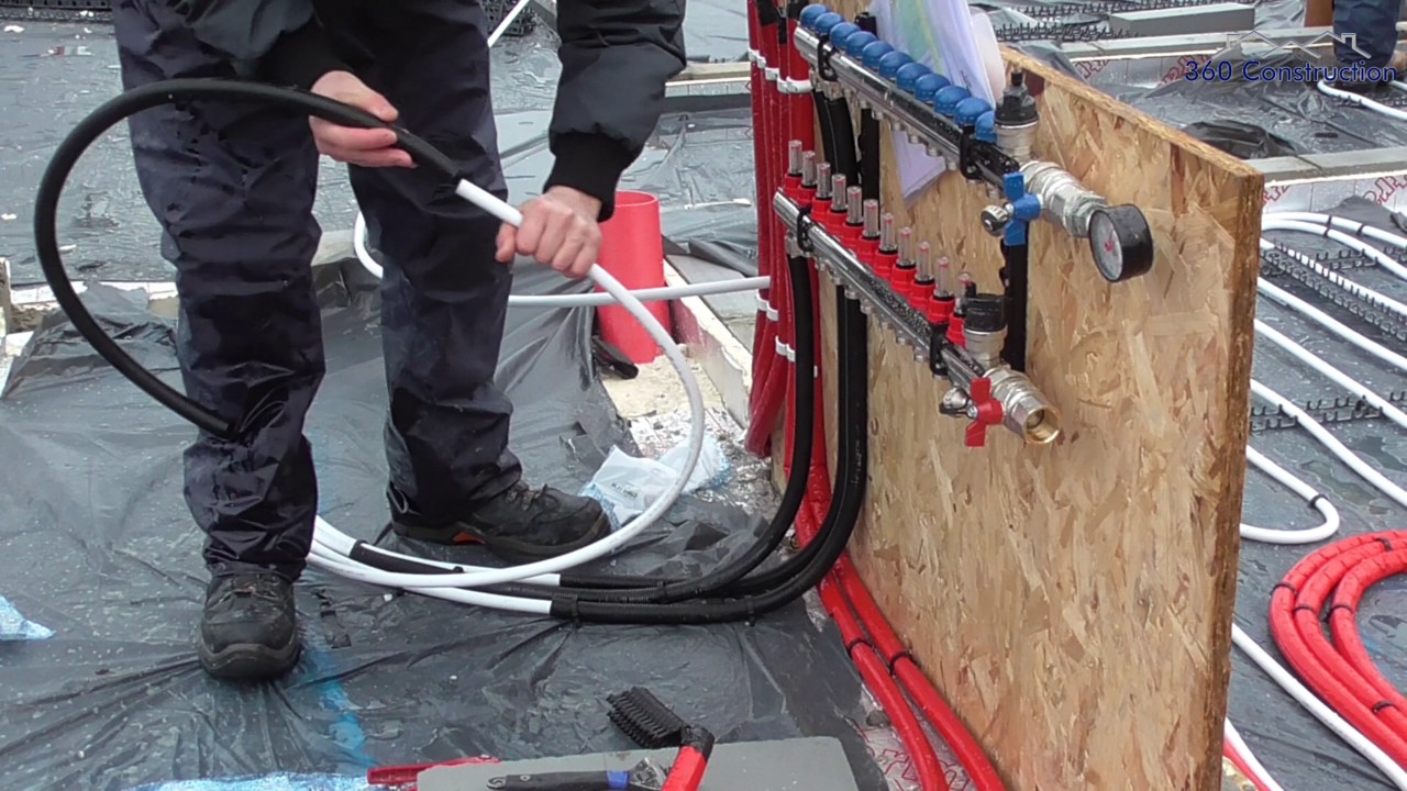 Underfloor Heating - Laying Pipes & Plumbing