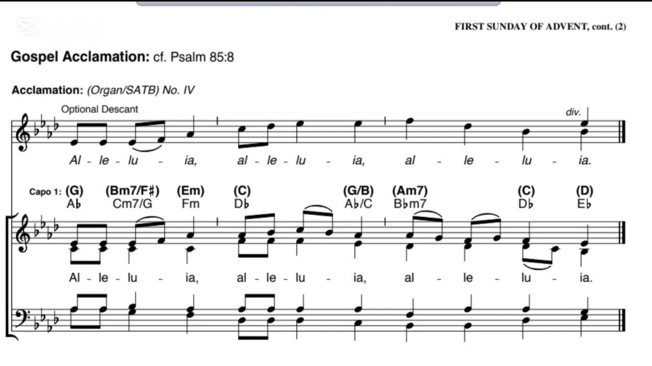 Gospel acclamation (Alleluia )1st Sunday of Advent /Year A