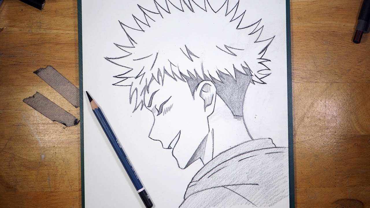 How to Draw Yuji Itadori from JJK – Step by Step Anime Art Tutorial