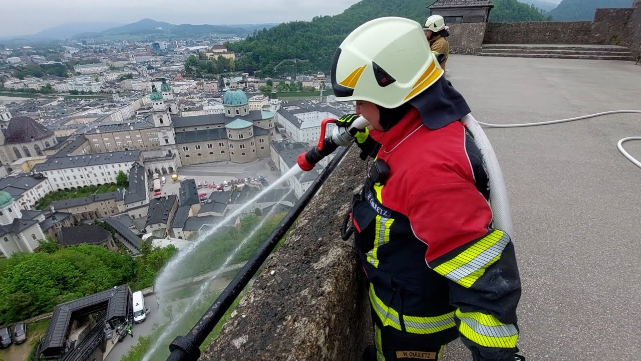 Feuerwehrübung auf der Festung Hohensalzburg