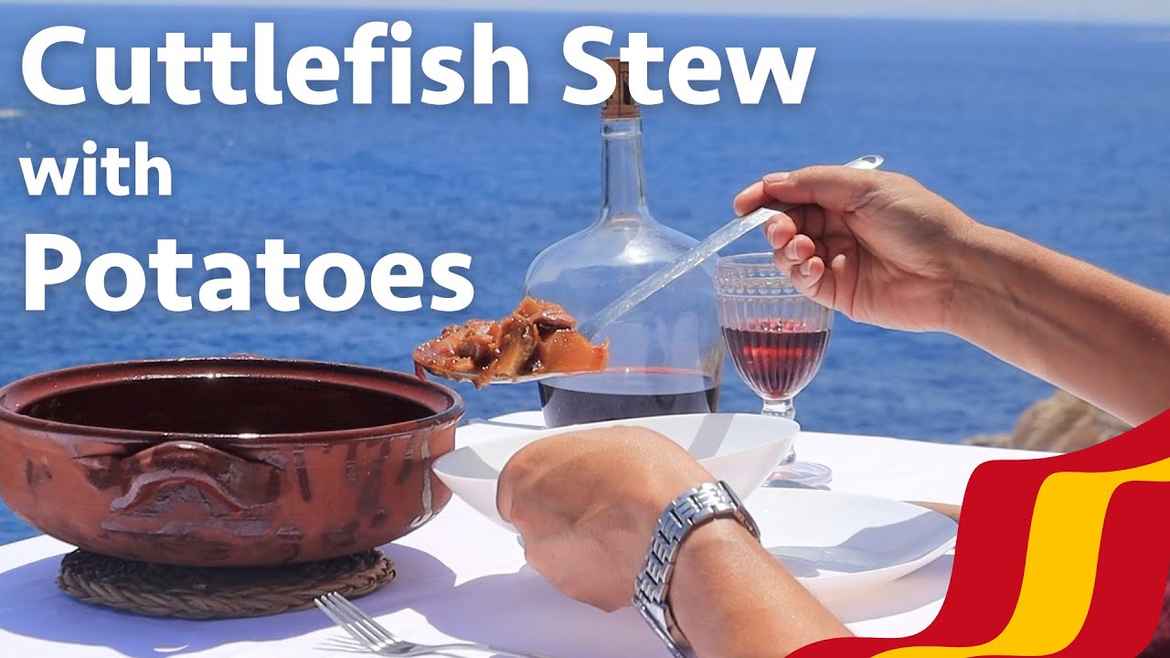 Cuttlefish Stew with Potatoes | Classic Spanish Dish from the Island of Menorca.