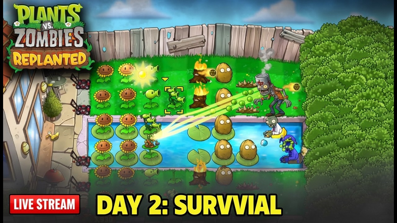 DAY 2: THE FIGHT CONTINUES! 🧟 Plants vs. Zombies LIVE Gameplay