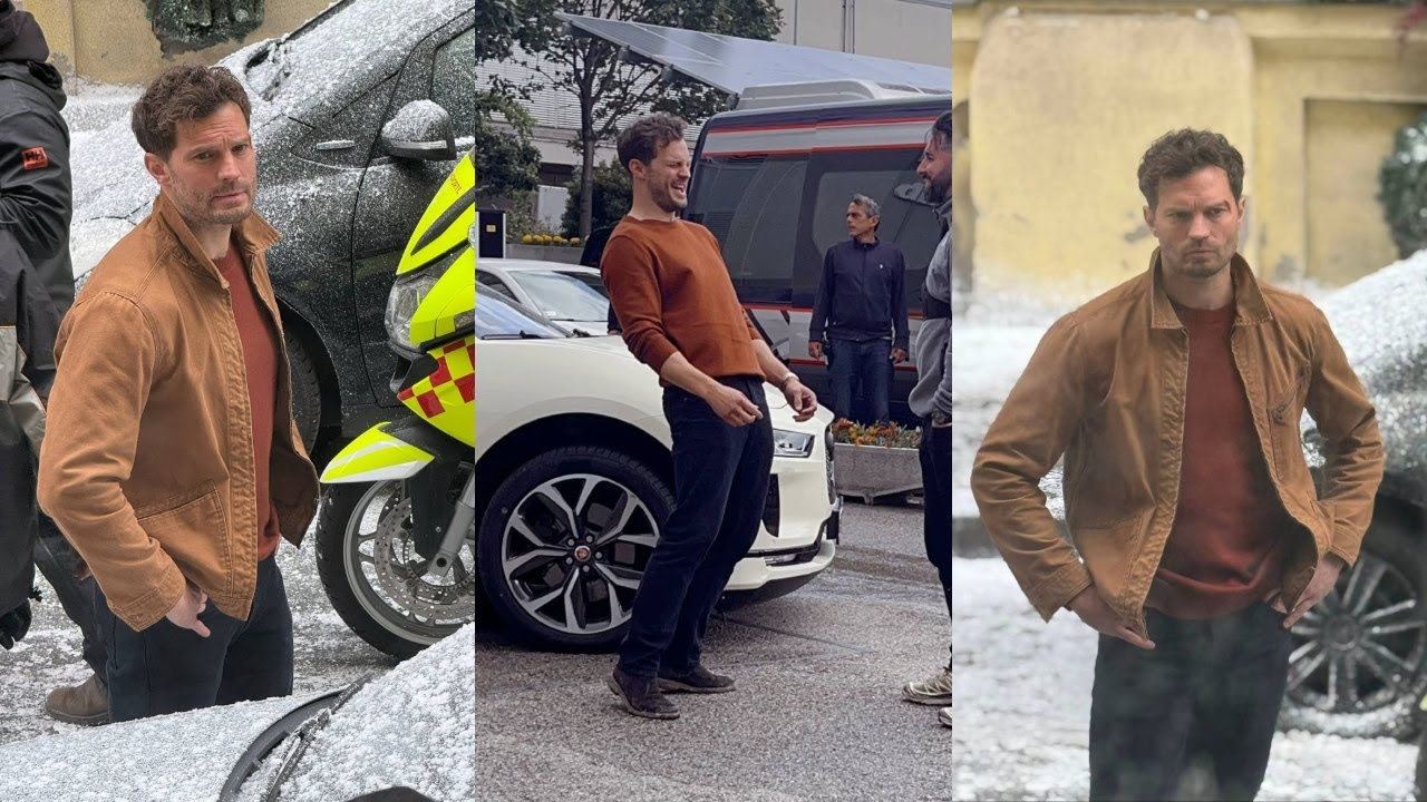 NEW!! JAMIE DORNAN during the filming of the series '12 12 12' in Budapest, Hungary! 😍✨