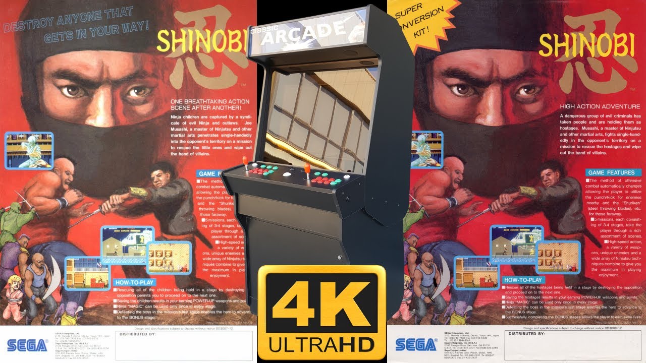 Shinobi | ARCADE | Ultra HD 4K/60fps🔴| Longplay Walkthrough Playthrough Full Game Movie