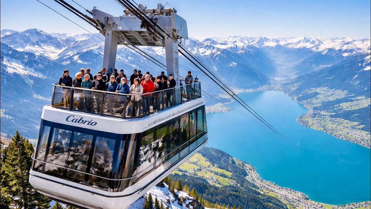 CabriO Stanserhorn 🇨🇭 The World’s First Open-Air Cable Car Switzerland || Europe 