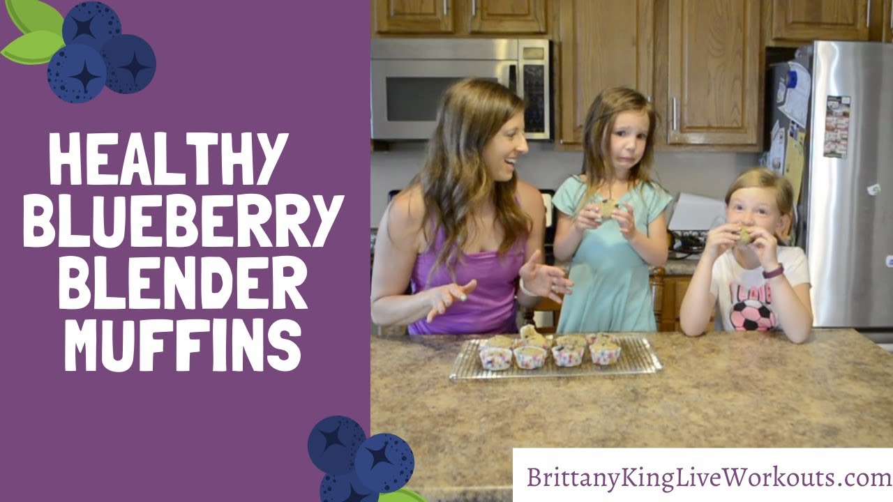 Healthy Blender Blueberry Muffins