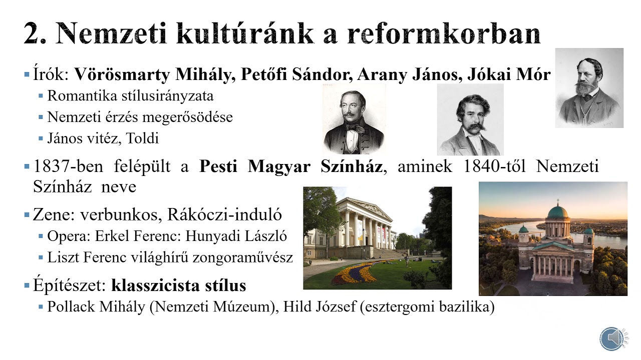 6. osztály történelem - Magyarország fejlődése az 1840-es években