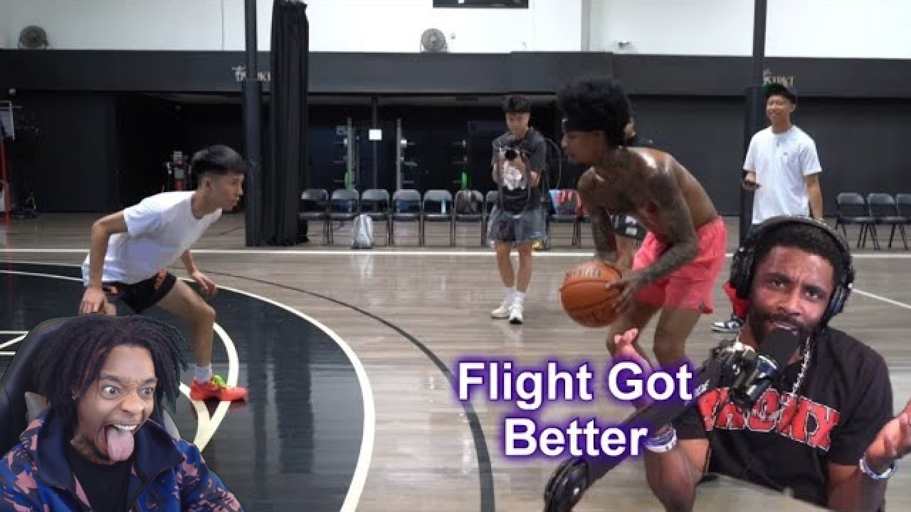 FlightReacts To Kyrie REACTING TO MY BASKETBALL 1V1! (HE SAID I IMPROVED!!)
