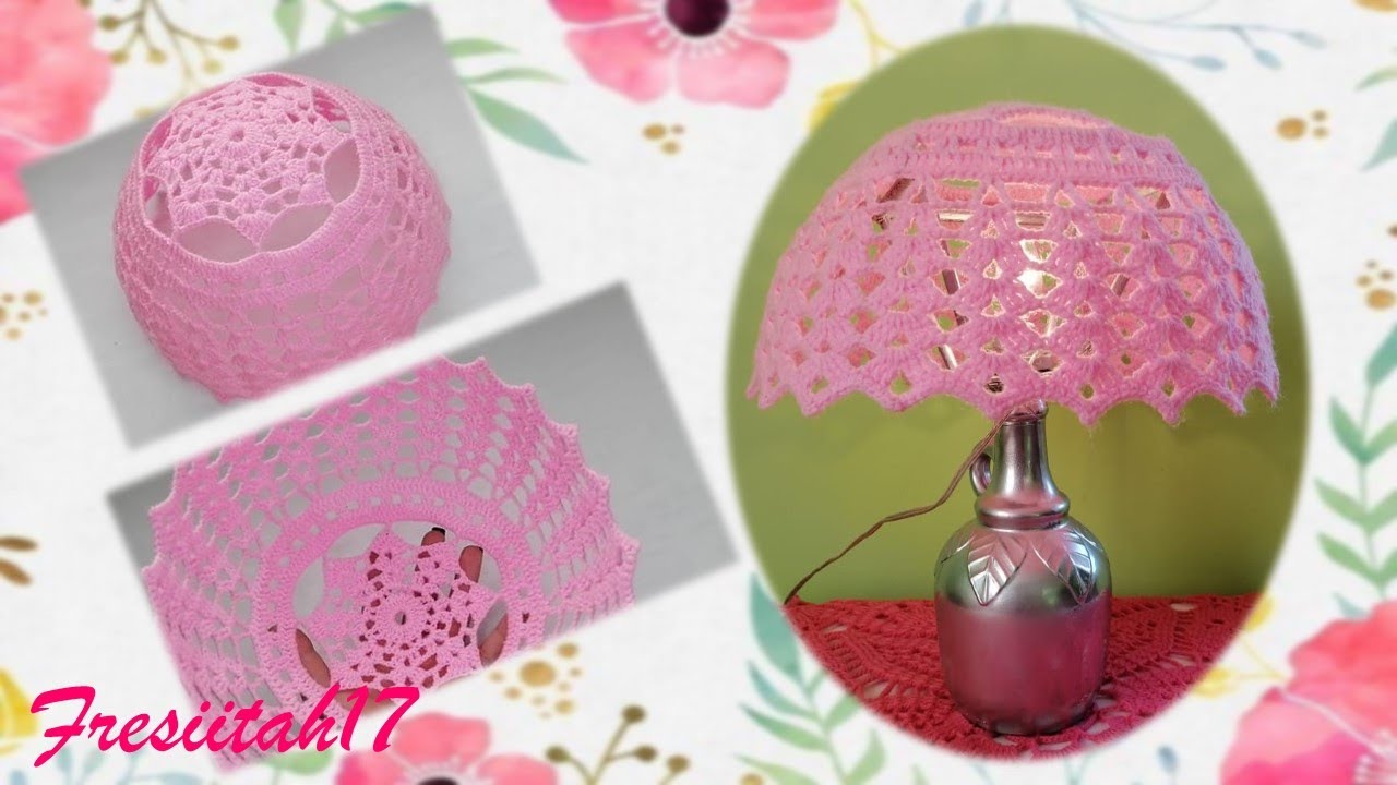 Pantalla de LÁMPARA TEJIDA a crochet paso a paso + TÉCNICA para ENDURECER TEJIDOS a crochet