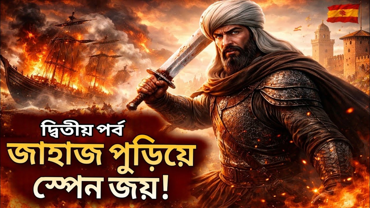 ইউরোপ কাঁপানো সেই বীরের মহাকাব্য: জাহাজ পুড়িয়ে স্পেন বিজয় |তারেক বিন জিয়াদ(পর্ব ২) (Full Series)