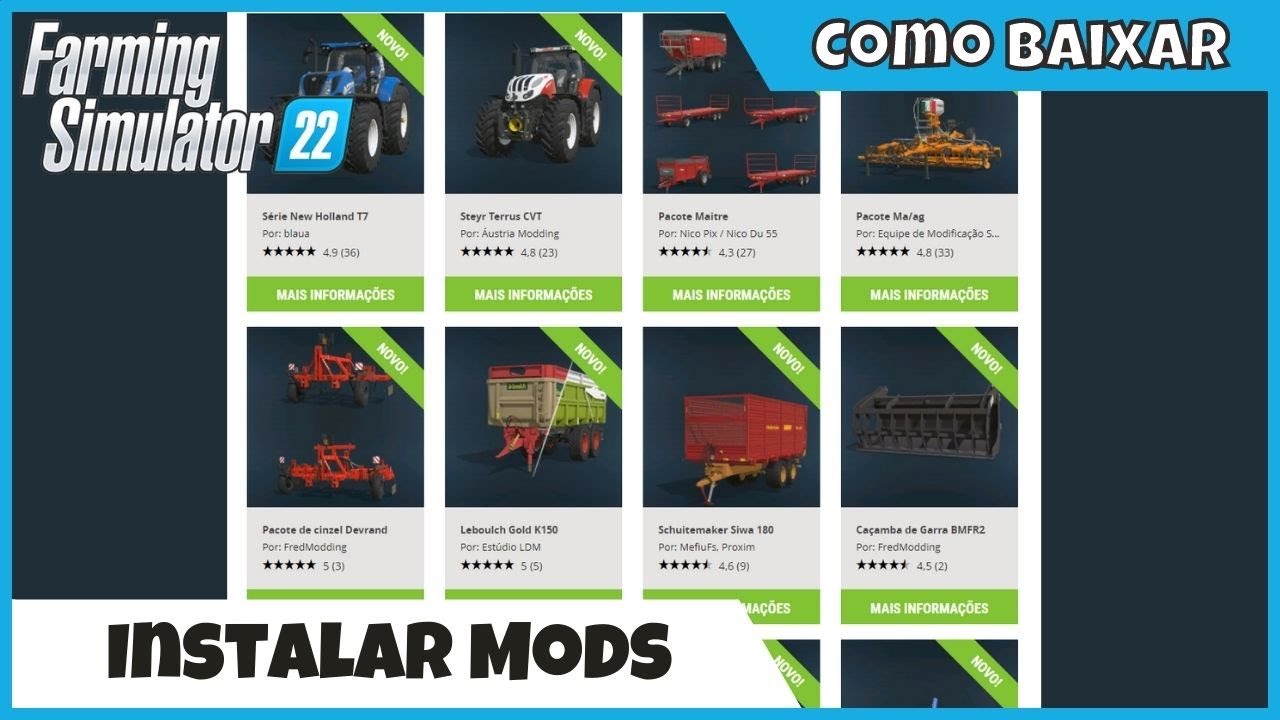 COMO INSTALAR MODS EXTERNOS NO FARMING SIMULATOR 22 [PC]  Guia Completo + Sites Confiáveis!