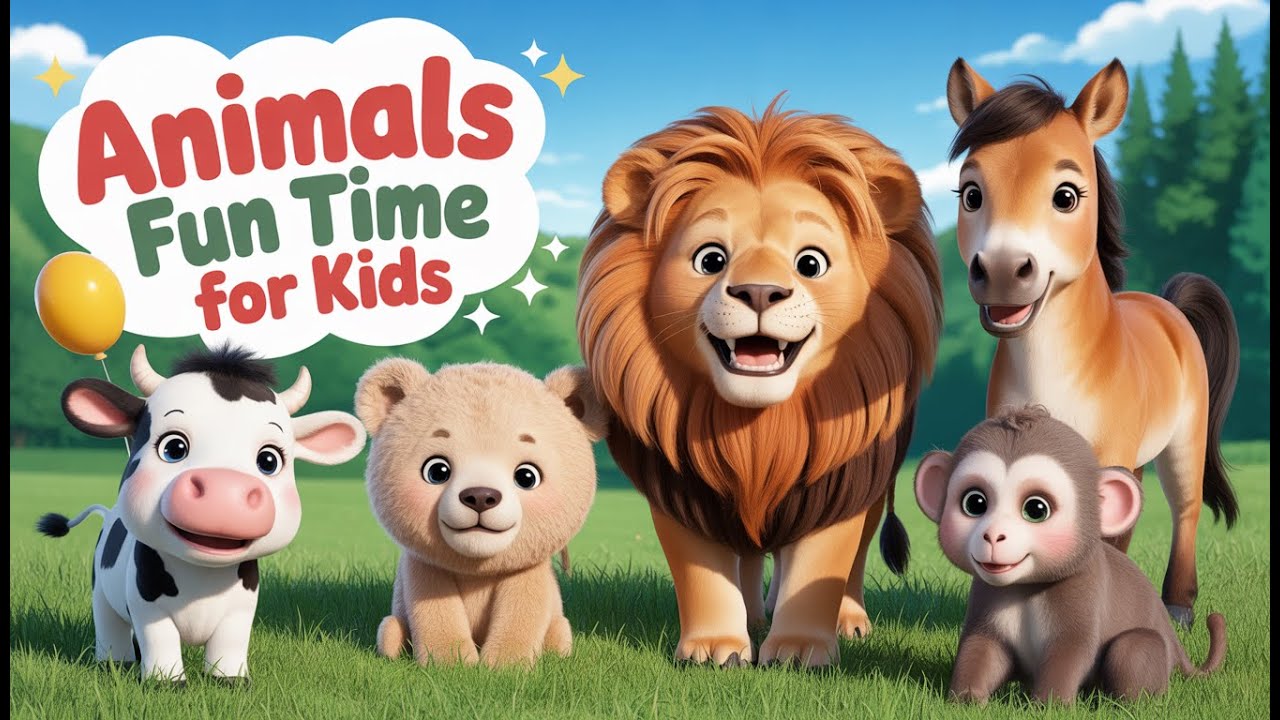 🐶🐮🦁 Животные для детей | Сельскохозяйственные, дикие и домашние животные | Учимся с мисс Мелон