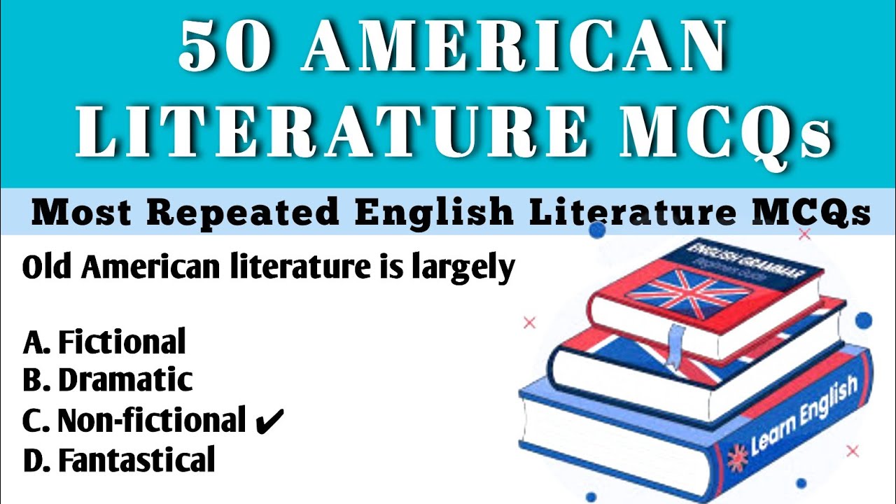 50 English Literature MCQs | American Literature | Competitive Exam Prep | UGC NET, UPLT, PGTRB, PGT
