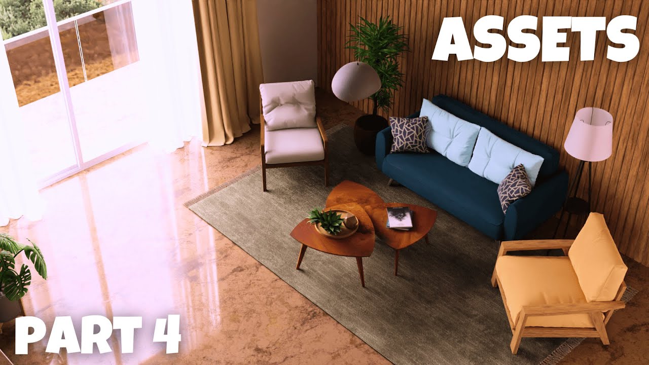 Blender FULL BEGINNERS COURSE | How to Add Furniture to Interiors