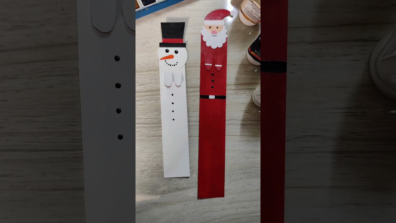 CHRISTMAS SPECIAL Bookmark ideas🎅🌲⛄     #diy #christmas #santa #shorts#bookmark