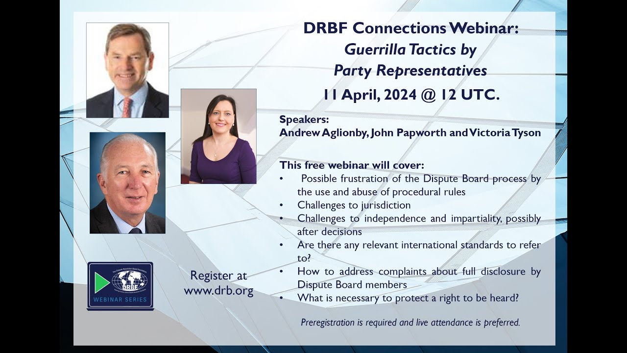 DRBF Connections Webinar I Guerrilla Tactics by Party Representatives 11 April 2024