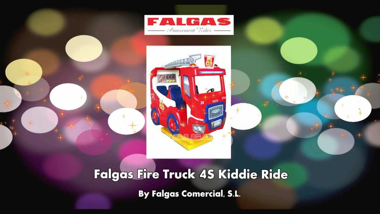 Fire Truck 4S Kiddie Ride - Coin Operated - BMIGaming.com - Falgas Amusement Rides