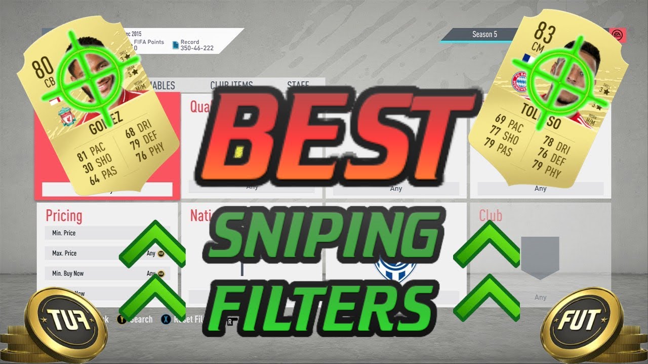 FIFA 20 BEST SNIPING FILTERS! MAKE 200K COINS EVERY HOUR USING THESE FILTERS! BEST TRADING METHOD!