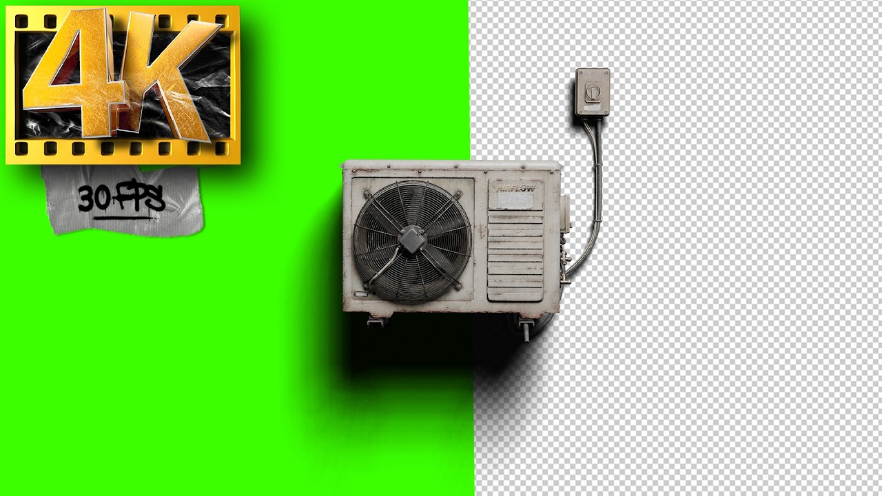 Air Conditioner - Green Screen | Cooling System - Footage 4K