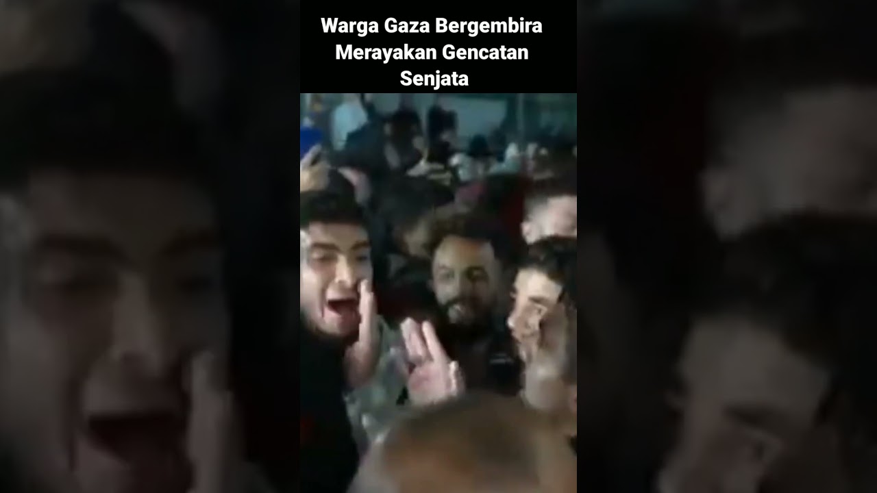 Warga Gaza Bergembira Rayakan Gencatan Senjata #videoshort #gaza #gencatansenjata