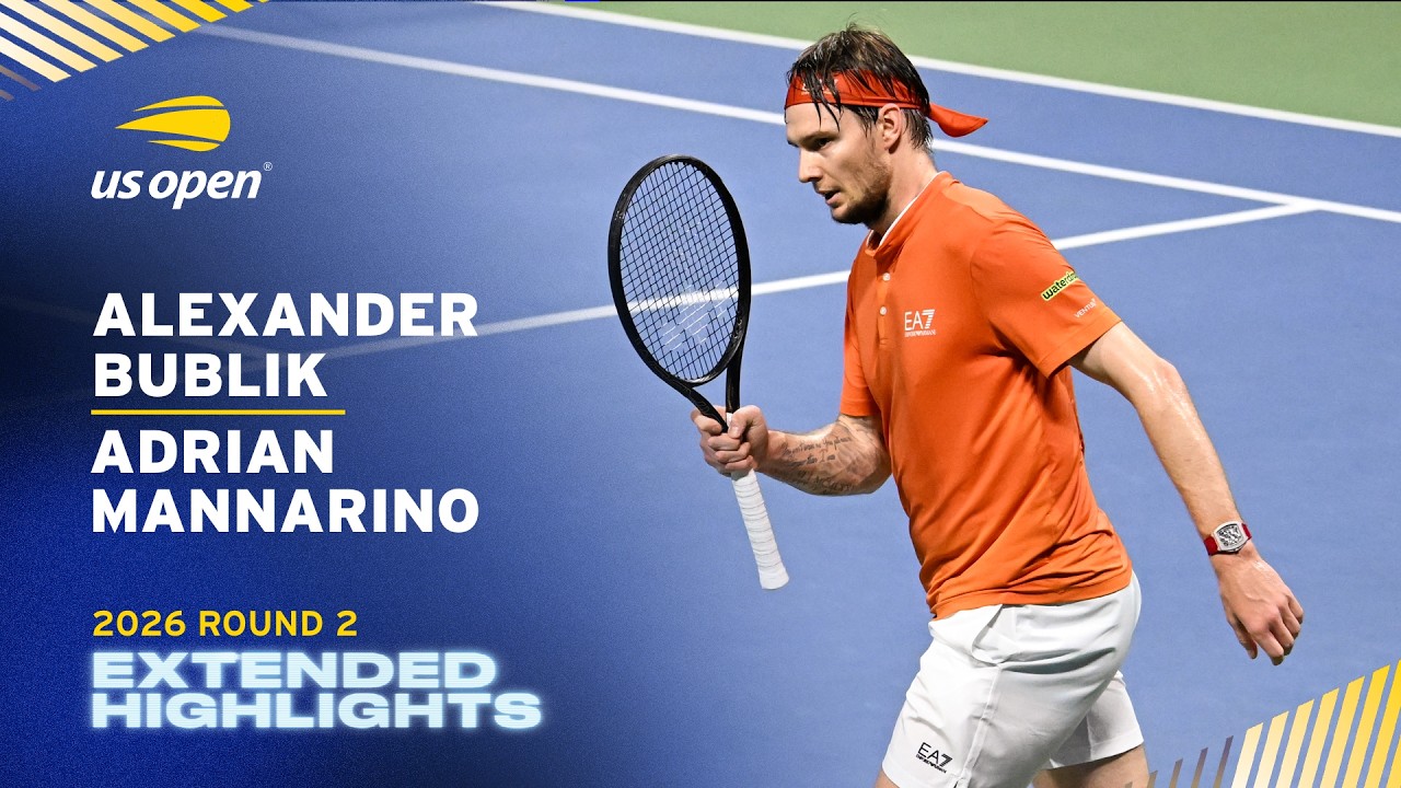 Alexander Bublik vs. Adrian Mannarino Extended Highlights | 2026 US Open Round 2
