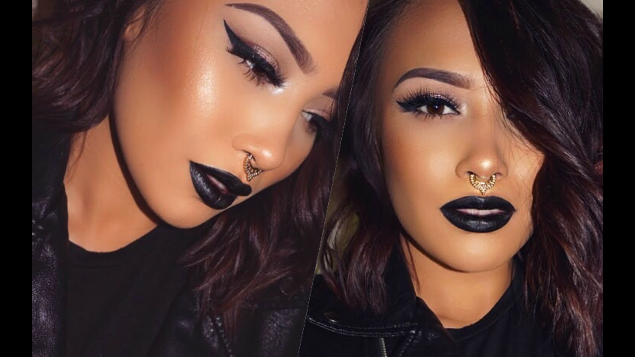 How I wear black lipstick ft. Anastasia Beverly Hills Shadow Couture palette