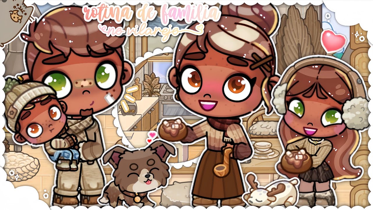 *AESTHETIC* Rotina de Família Vivendo em um VILAREJO 🗻🧺 | Avatar World Pazu RP 🐑