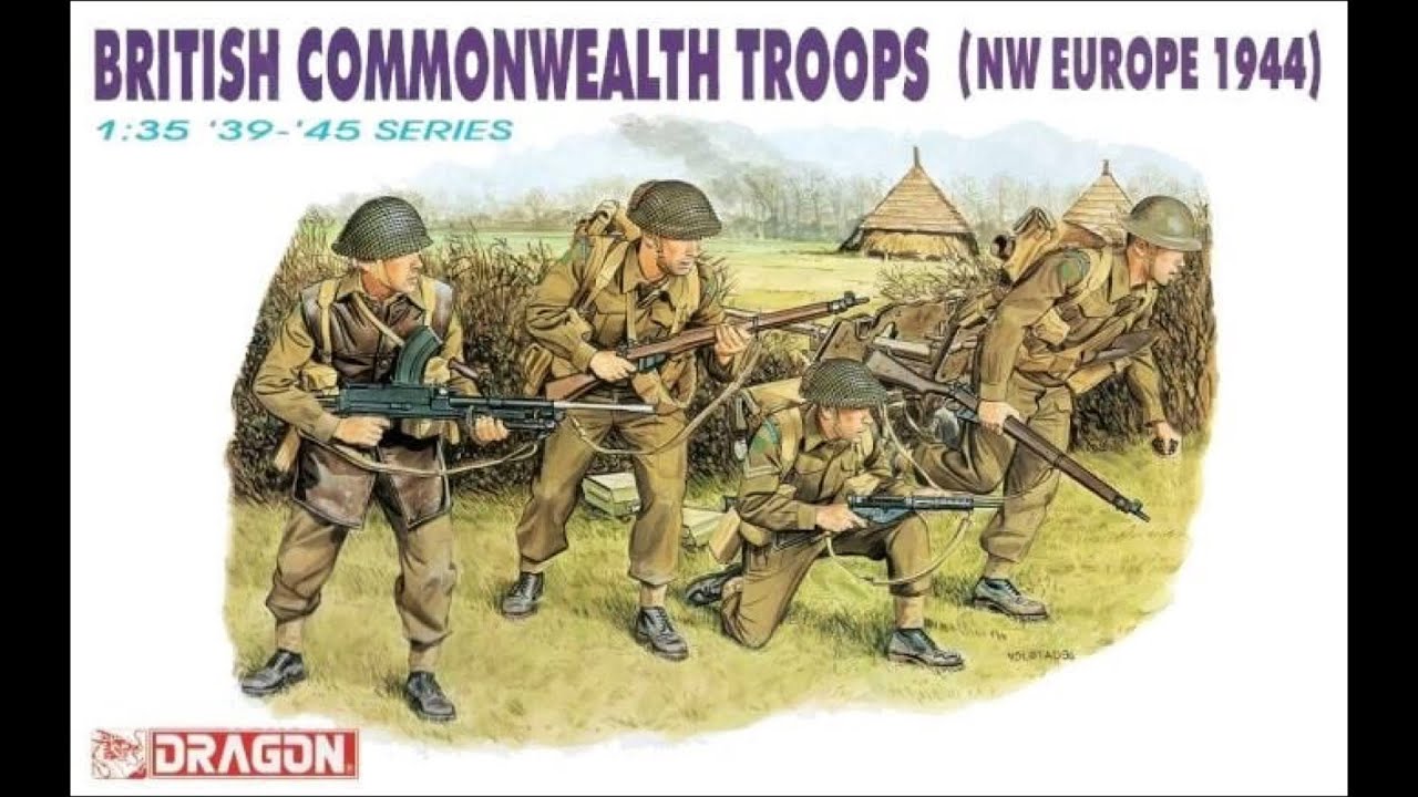 Unboxing 1/35 scale Dragon British Commonwealth Troops NW Europe 1944 No 6055