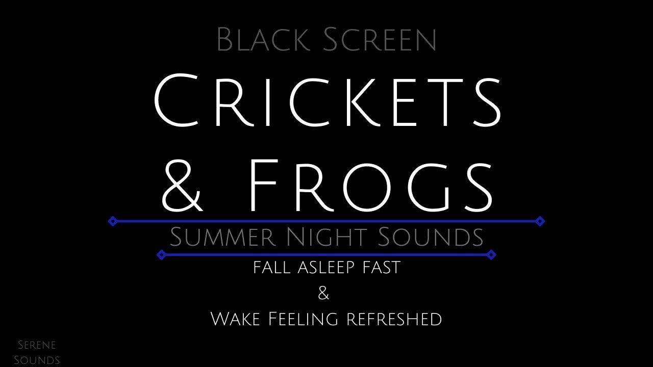 Black Screen 10 Hours - Crickets and Frogs - Cricket Sounds for Sleeping - Summer Night Sounds V5
