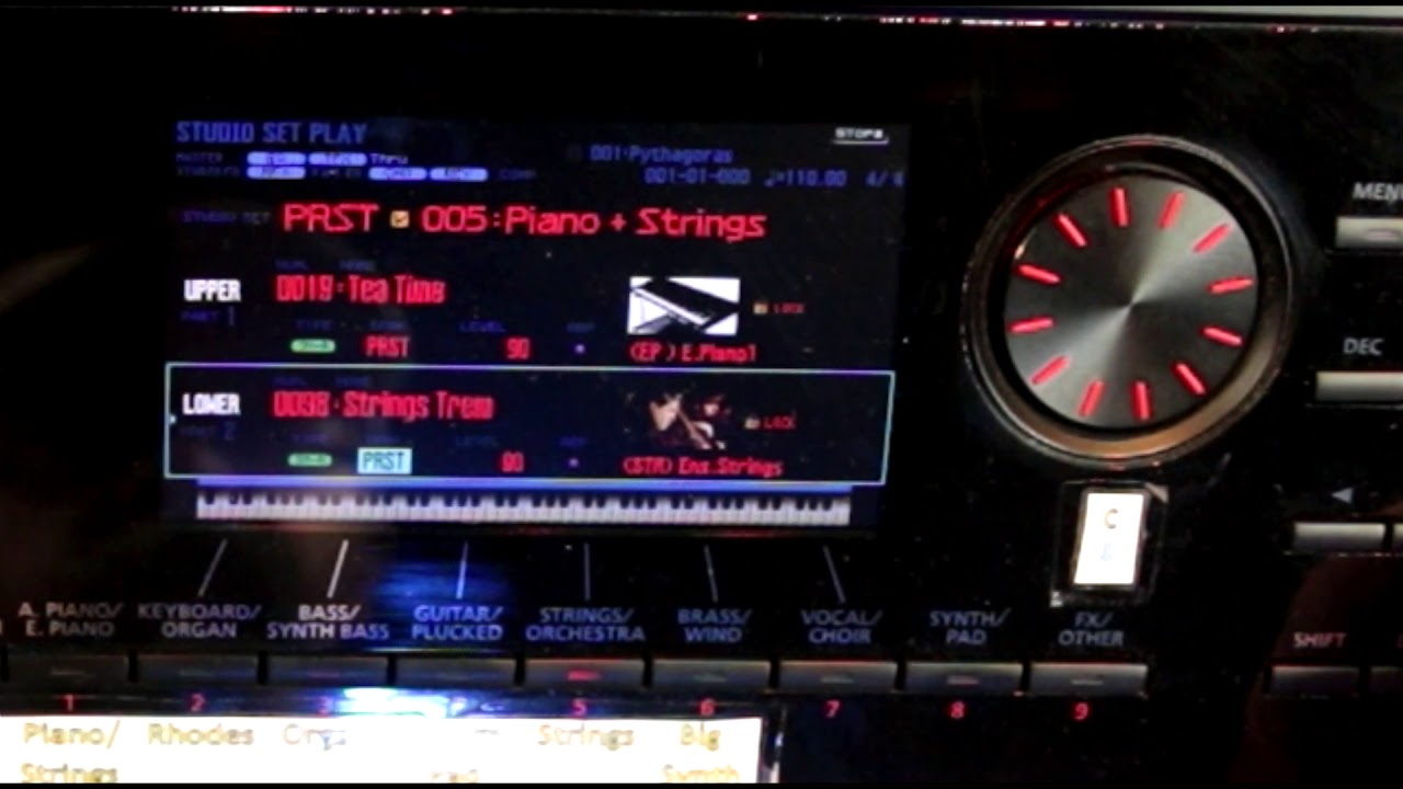 RolandFA 08 - Changing volume levels for splits and duals