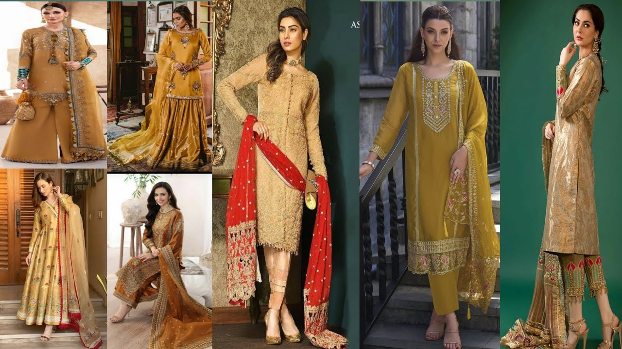 Upcoming Golden Silk Dress Designs 2026 Party|Wedding|Casual Wear for Ladies & Girls  fashion trend.