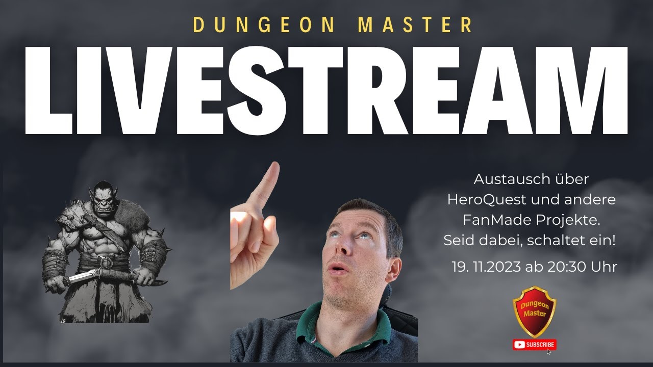 Livestream Dungeon Master - 19.11.23 - HeroQuest Germany