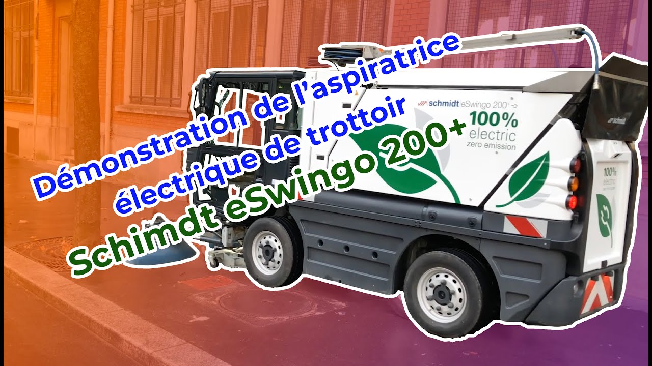 L'aspiratrice électrique Schmidt eSwingo 200+ en test à la Ville de Paris