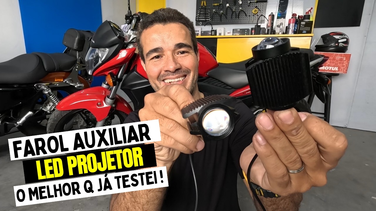 MINI FAROL AUXILIAR LED PROJETOR - O MELHOR QUE JÁ TESTEI E INSTALEI NA MINHA MOTO